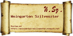 Weingarten Szilveszter névjegykártya